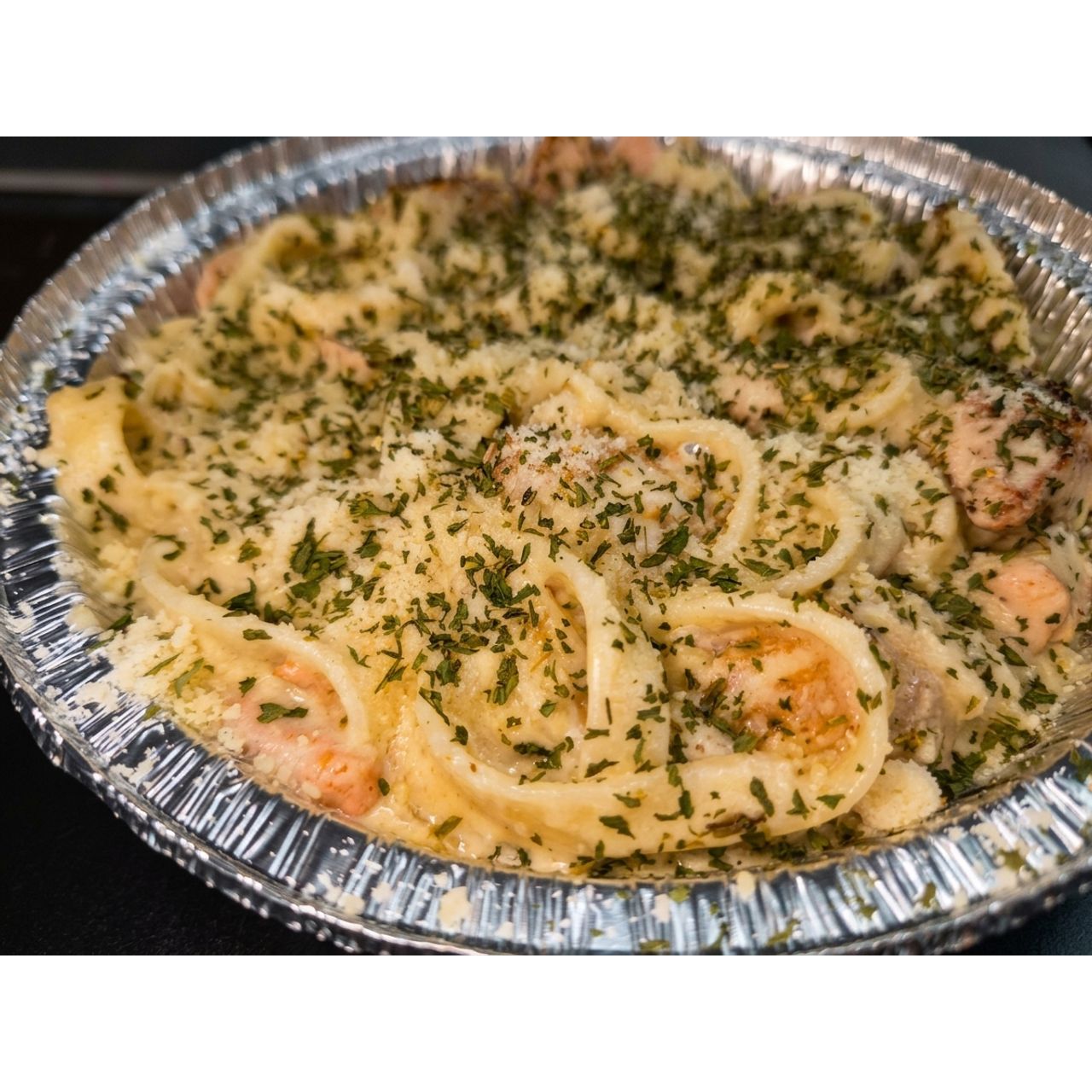 Grilled Shrimp and chicken alferdo