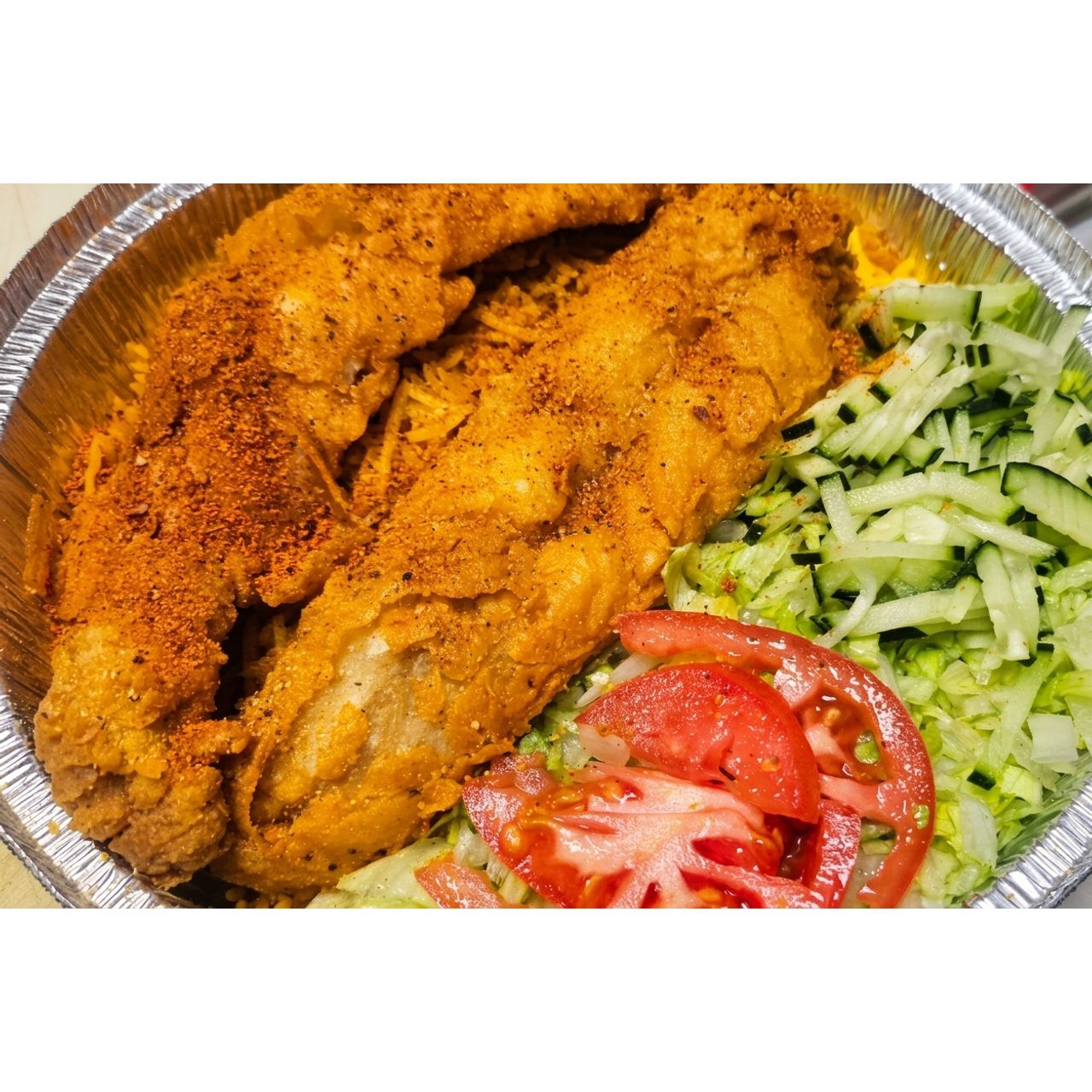 Tilapia Over Salad