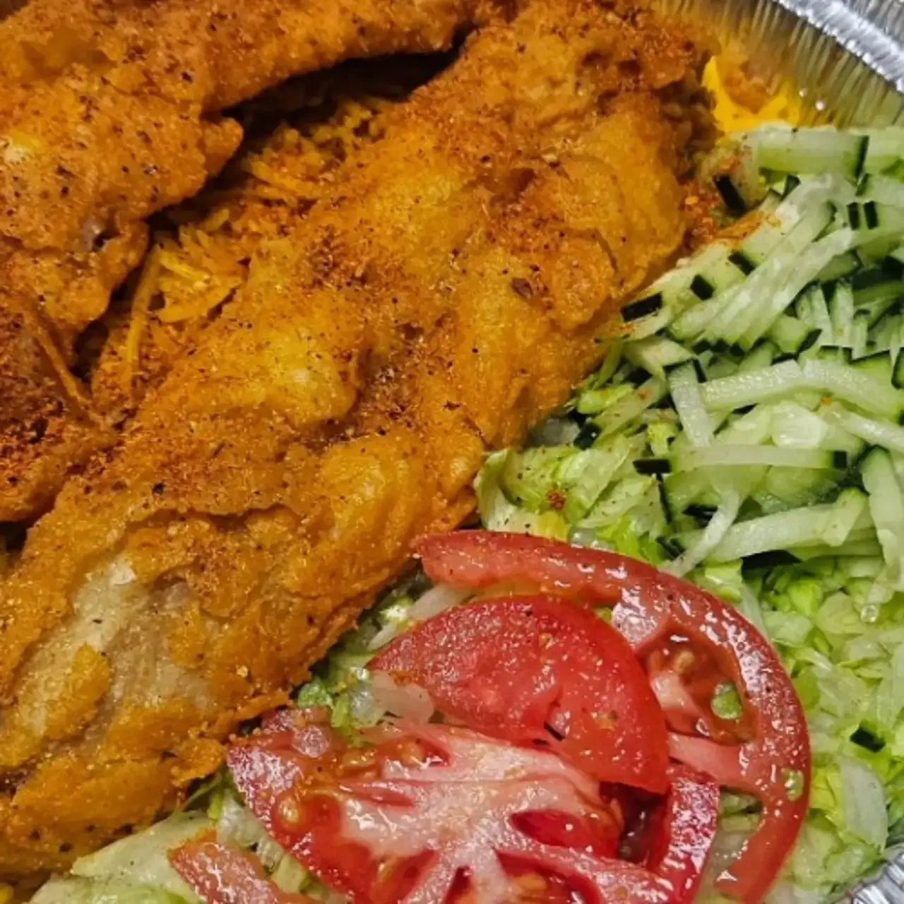 Whiting Over Salad